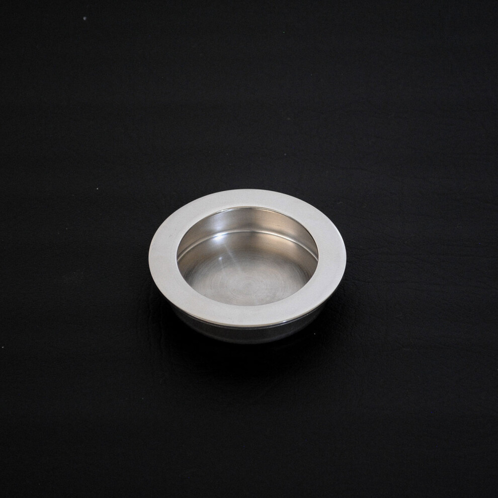 (70mm, Polished Stainless Steel) Circular Flush Pull Satin/Polished Stainless Steel