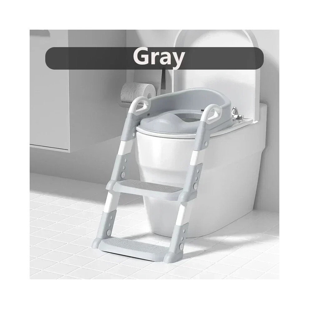 (B) Baby Toilet Folding Rack Step Stool Stair Style Children's Toilet Boy and GirlChild Step Seat