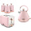 Tower Tower Cavaletto Pink Pyramid Kettle 2 Slice Toaster & Canisters Set 1