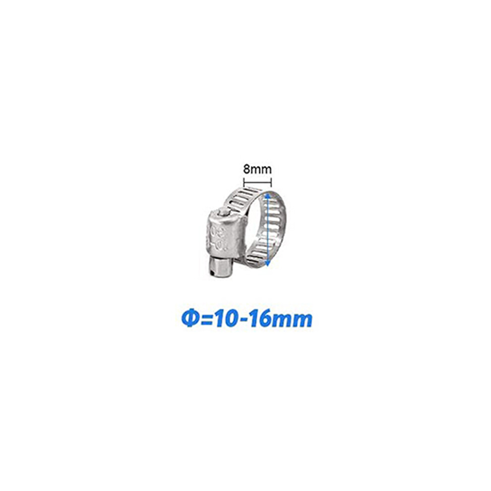 (45581) 1Pc Hose Clamp Stainless Steel Adjustable 6-44Mm Range Worm Gear Hose Clamp Fuel Line Clamp For Plumbing Automotive Mechanical 9454443753725