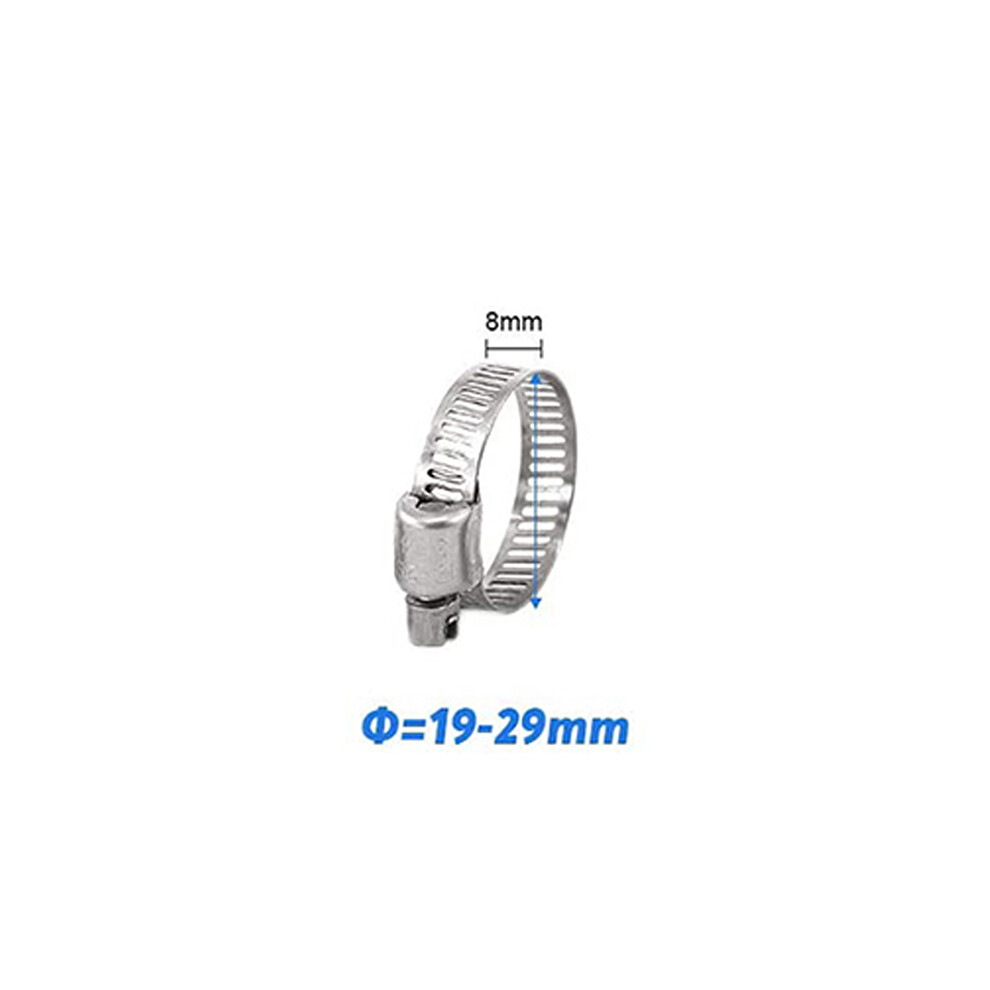 (19-29) 1Pc Hose Clamp Stainless Steel Adjustable 6-44Mm Range Worm Gear Hose Clamp Fuel Line Clamp For Plumbing Automotive Mechanical 9454443753732