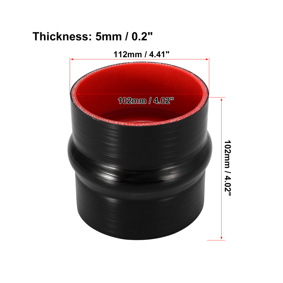(102Mm) 51Mm/63Mm/76Mm/89Mm/102Mm Id Straight Silicone Reducer Hose Silicone Hose Coupler Intercooler Tube 102Mm Length 9454443763083