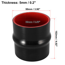 (89mm) 51mm/63mm/76mm/89mm/102mm ID Straight Silicone Reducer Hose Silicone Hose Coupler Intercooler Tube 102mm Length