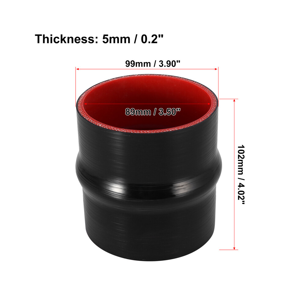 (89Mm) 51Mm/63Mm/76Mm/89Mm/102Mm Id Straight Silicone Reducer Hose Silicone Hose Coupler Intercooler Tube 102Mm Length 9454443763106