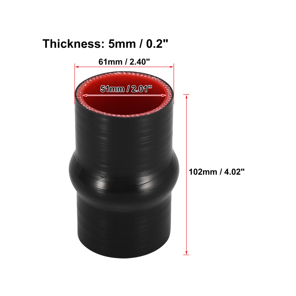 (51Mm) 51Mm/63Mm/76Mm/89Mm/102Mm Id Straight Silicone Reducer Hose Silicone Hose Coupler Intercooler Tube 102Mm Length 9454443763090