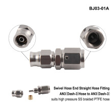 (BJ03A) AN3 Motorcycle Motor Bike Hydraulic Brake Oil Hose Line Banjo Fitting m10x1 stainless Steel 10mm New