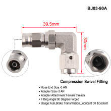 (BJ03-90A) AN3 Motorcycle Motor Bike Hydraulic Brake Oil Hose Line Banjo Fitting m10x1 stainless Steel 10mm New
