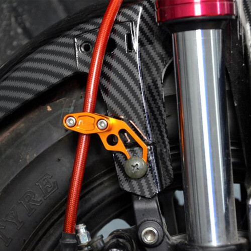 (Red) Motorcycles Line Clamp Pipe Clamp Tubing Bracket Clamp Modification Parts Bracket  for Replaceable 2