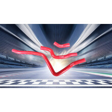 (Red) For Yamaha Raptor 660 silicone radiator hose 2001 2002 03 04 05 01 02 2003 2004 2005