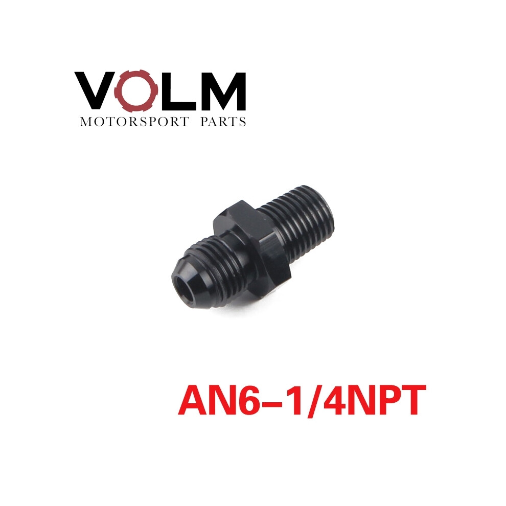 (An6 To 14Npt) Male An6 An8 An10 -6An 8An 10An 1/4 Npt 1/8 Npt 3/8Npt Straight Adapter Flare Fitting Auto Hose Fitting Male Oil Cooler Fitting 9454443777769