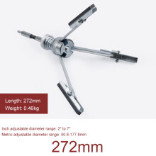 (272mm) 51-177mm Car Engine Cylinder Honing Tool Three-jaw Adjustable Brake Cylinder Burnisher Hone for Grinding Holes Friction