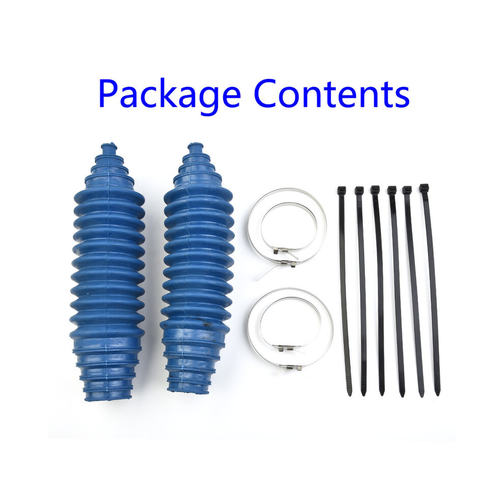 (Blue) 2 Sets Universal Silicone Dust Cover Joint Boot Drive Shaft Steering Boot Gaiter And Pinion Boot Replacement Blue 9454443748431