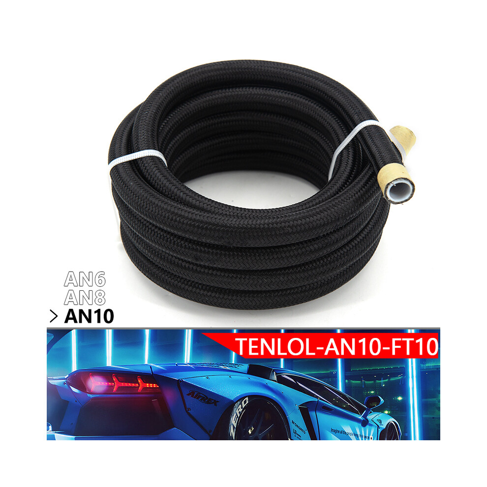 (An10 10 Ft (3 Meter)) 10/20 Feet 3M/6M An6 An8 An10 Ptfe Oil Fuel Hose Nylon Braided Inside Ptfe 9454443751660