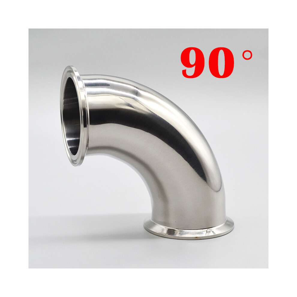 (90 Degree) 1Pc 3/4" 1/2" 3/8" 1/4" 1" 11/4" (19-102Mm) Pipe Od Sanitary 304Ss Sanitary Stainless Tri Clamp 90 Degree Elbow Pipe Fitting 9454443751172