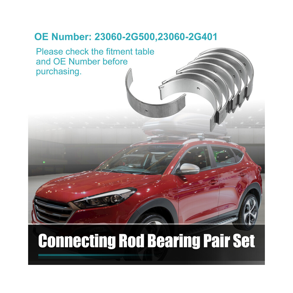 Uxcell 8Pcs Car Connecting Rod Bearing For Hyundai Santa Tucson 2012-2018 For Kia Optima Sportage 2011-2018 2.0L 2.4L 9454443730245