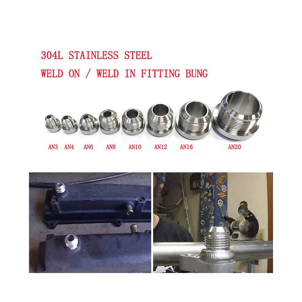 An3 An4 An6 An8 An10 An12 An16 An20 Stainless Steel Weld On Fitting Bung Male 9454443732096