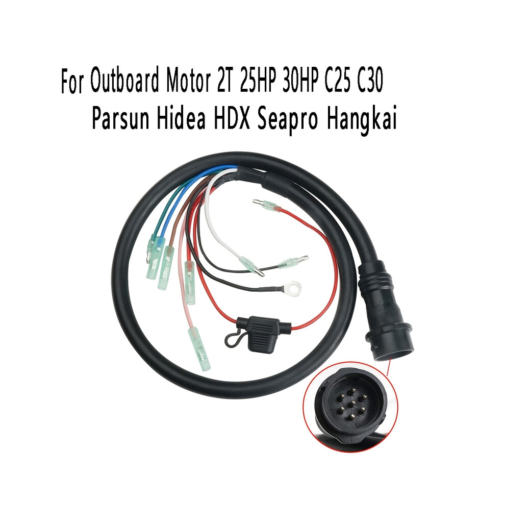 61T-82590 7Pin Wire Harness Hardness Assy For Yamaha Outboard Motor 2T 25Hp 30Hp C25 C30 Parsun Hidea Hdx Seapro Hangkai 9454443738166