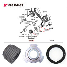 A Set Crankshaft Gear&Blade&Seal For Mitsubishi Pajero II III IV 1991-2016 Sport 1996-2008 MD184894 MD184901 MD309036