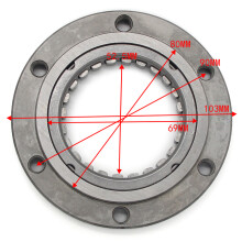 Starter Motor One Way Clutch For Yamaha Grizzly 350 400 550 660 700 450 Rhino 660 700 Kodiak 400 450 1UY-15590-00 5KM-15590-00