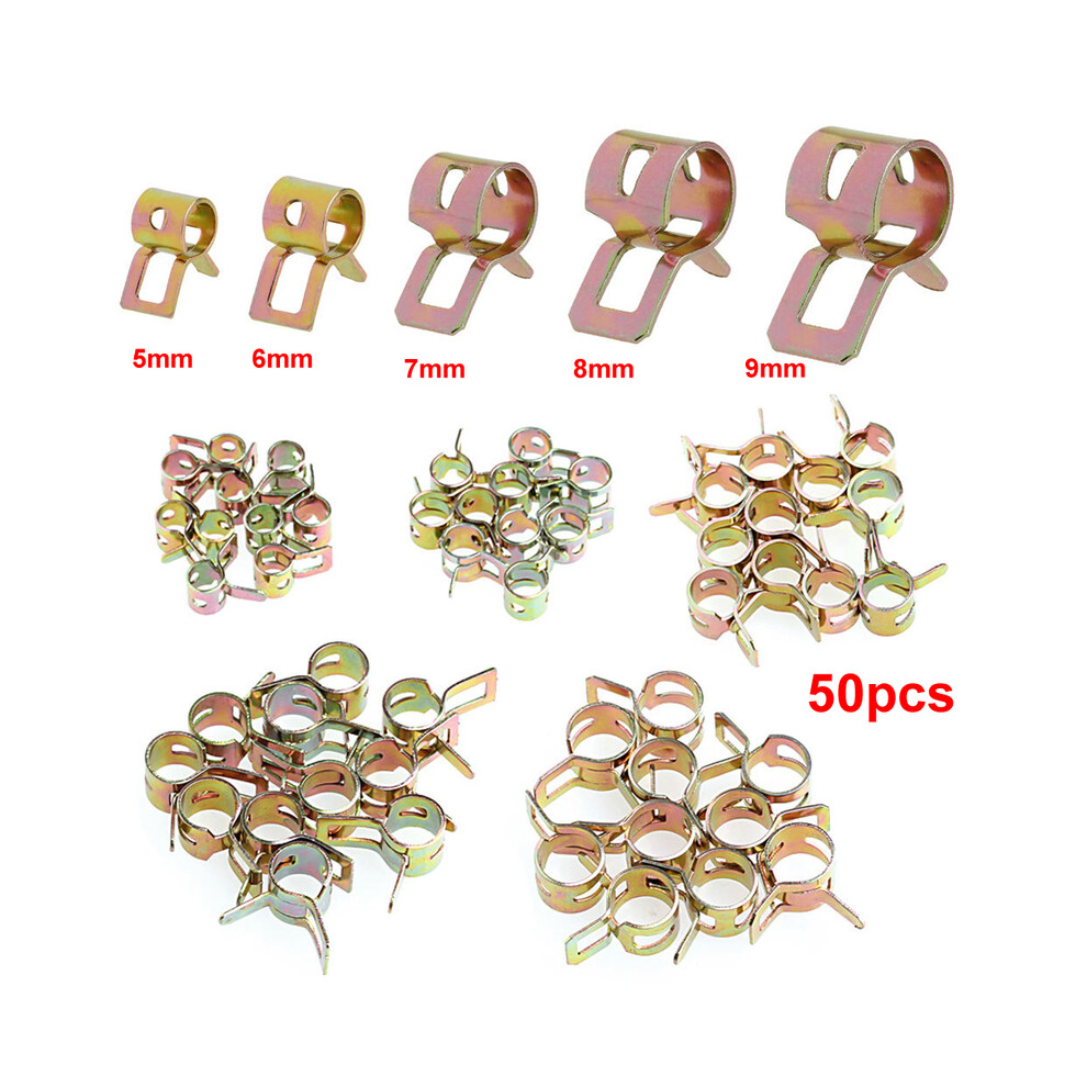 50pcs Spring Clip 5mm 6mm 7mm 8mm 9mm Fuel Water Line Hose Pipe Air Tube Clamps Fastener Accessories-image-OPC-PF7KP2P-NEW