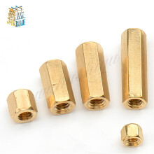5-50pcs Hex Female to Female M2 M2.5 M3 M4 M5 brass standoff spacer Hexagonal Stud Spacer Hollow Pillars