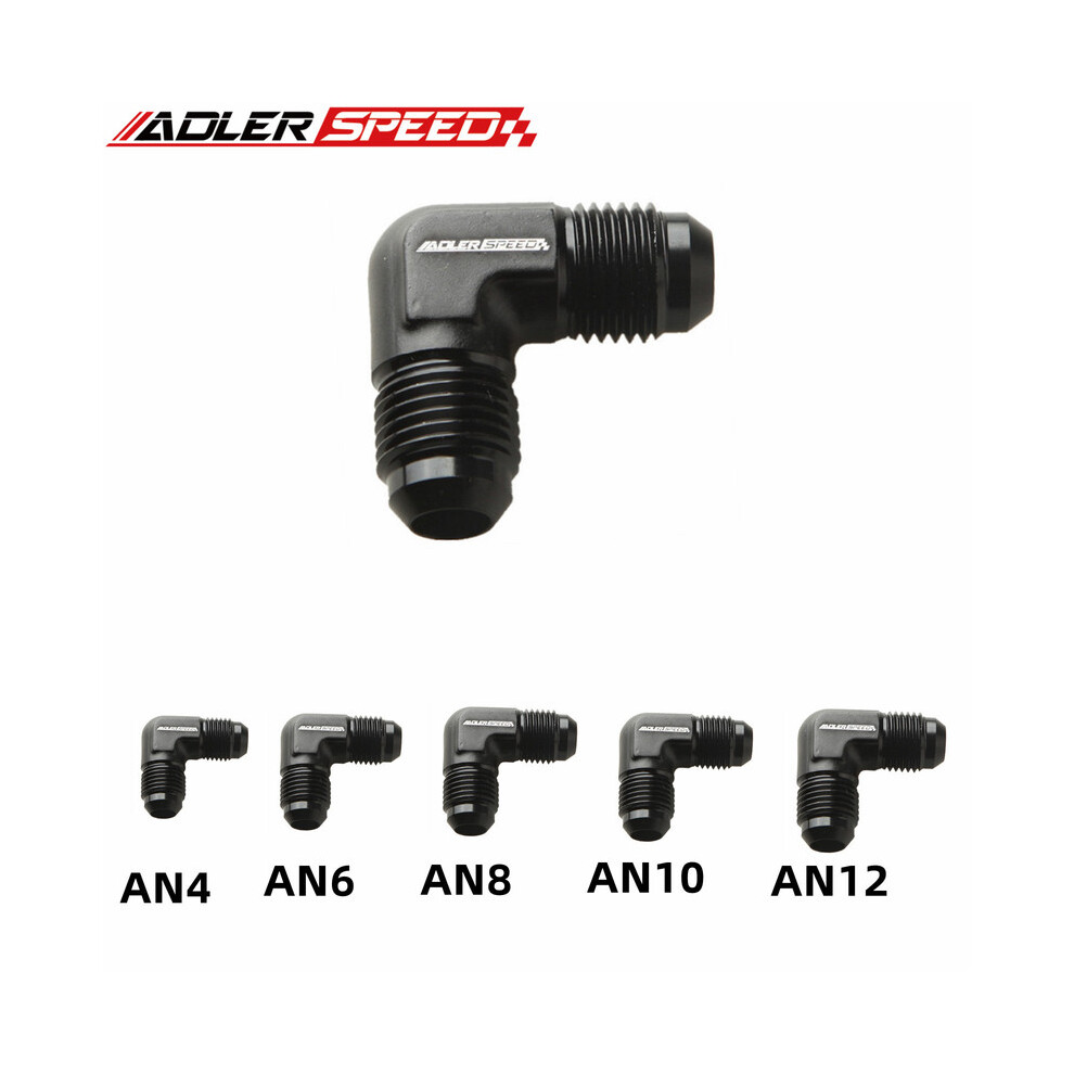 An3 An4 An6 An8 An10 An12 90 Degree Male Flare Union Fuel Fitting Adapter 9454443709548