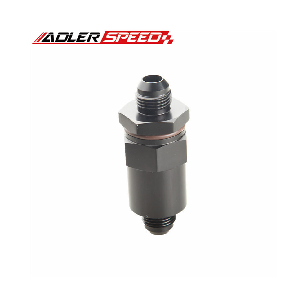 An8 8 An Inline Fuel Filter 30 Micron Billet Aluminum Black 9454443709722