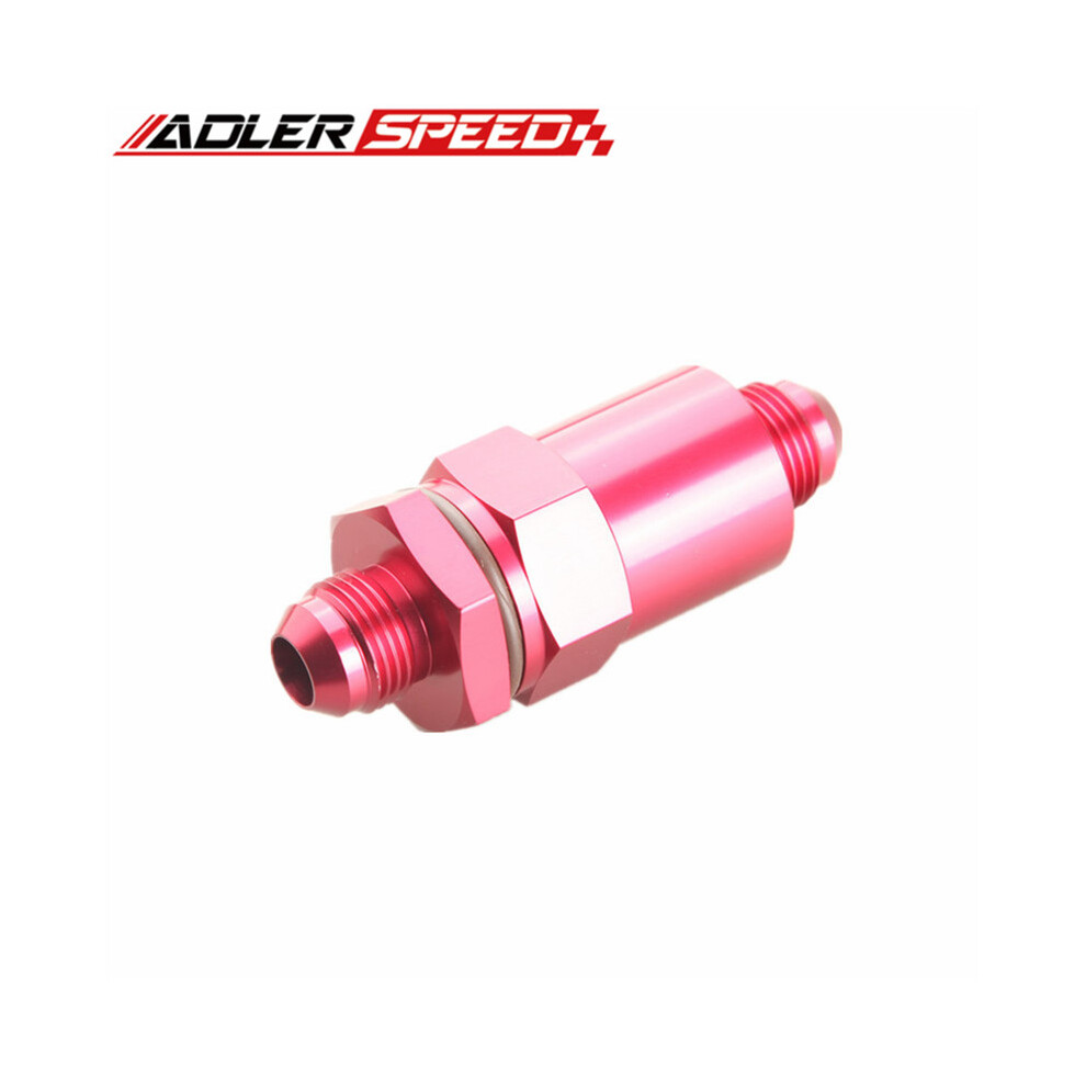 Universal An8 8An 30 Micron Fuel Filter Fitting For High Flow Fuel Cell Red 9454443709739
