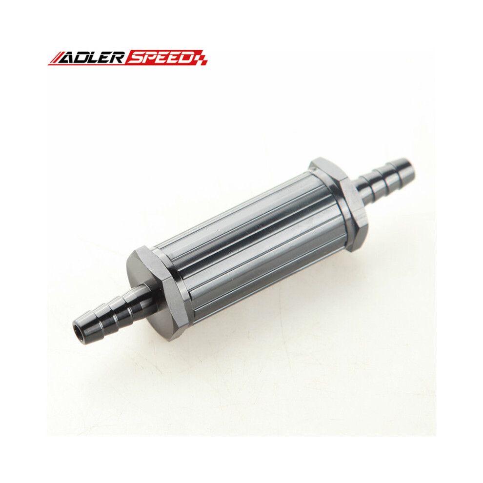 Cnc 6061-T6 Aluminum 9Mm Anodized Billet Magnetic Fuel Filter 30 Micron Black 9454443709760