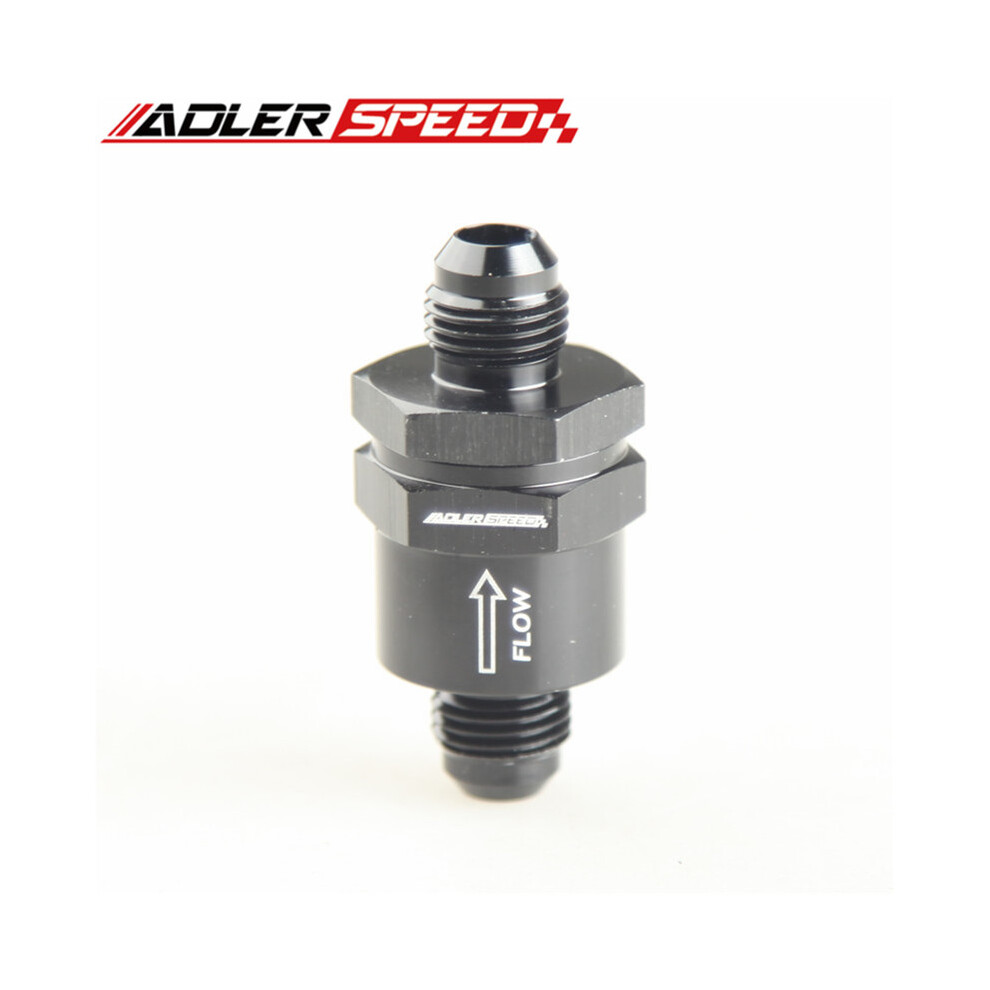 An6 -6An Aluminium Non Return One Way Check Valve Fuel Efi Fitting Adapter Black 9454443714450