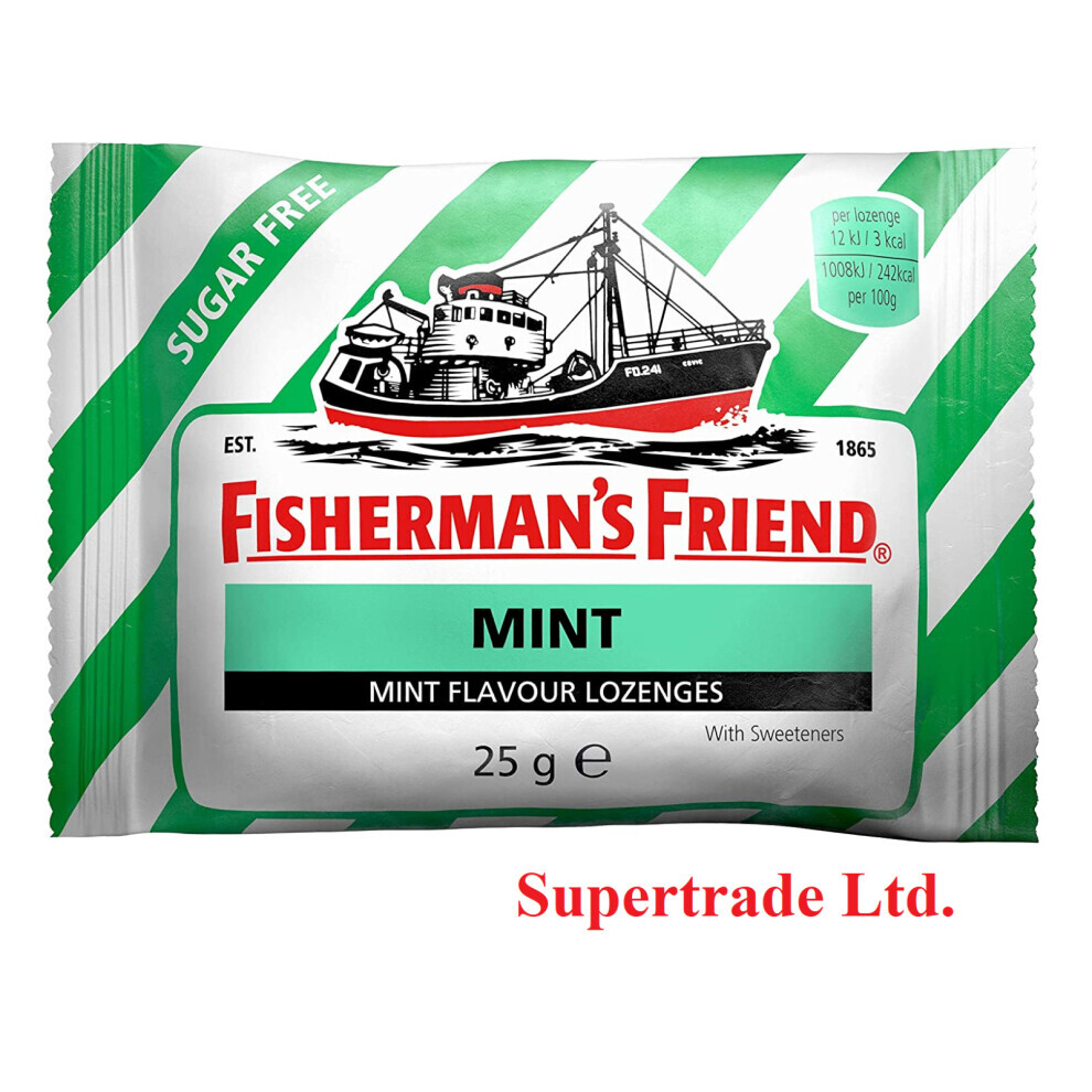 Fisherman's Friend Lozenges Mint Sugar-Free With Sweeteners 25G