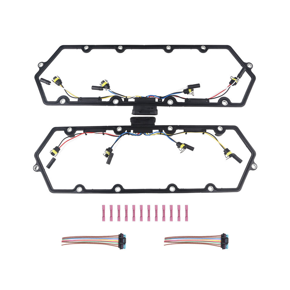 Valve Cover Gasket Kit With Injector Glow Plug Harness Valve Cover Gasket For Ford Powerstroke Diesel 7.3L 98-03 F81z-6584-Aa 9454443723452
