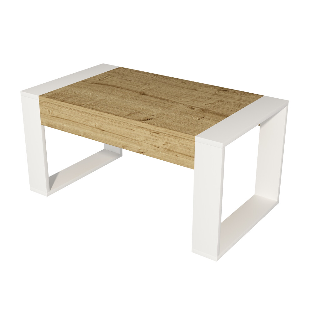 (White & Oak) Robert Coffee Table Modern Table