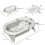 Homcom HOMCOM Foldable Baby Bath Tub Ergonomic with Temperature-Induced Water Plug 9
