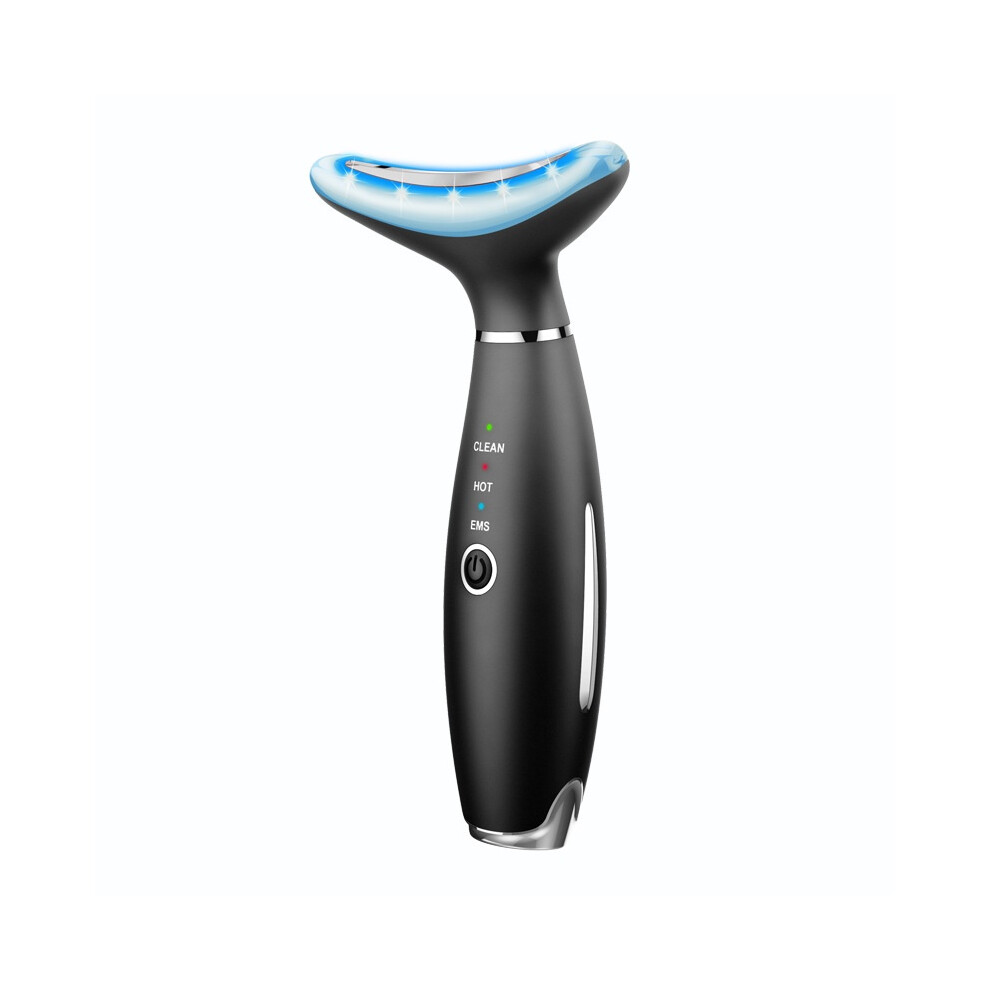Chronus Black Neck Face Massager, Portable Facial Massager, Face Multifunctional Tool(Black)