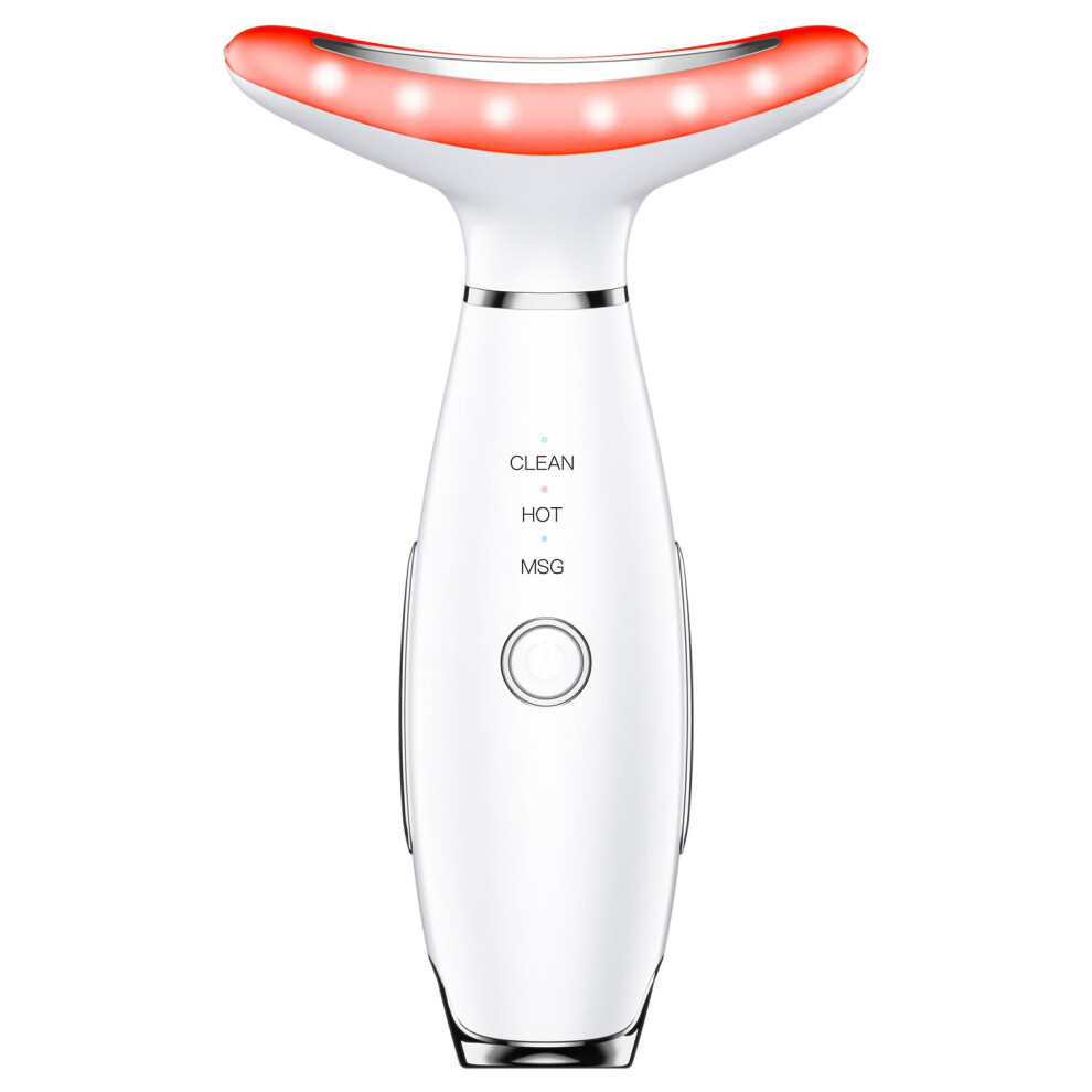 Chronus White Neck Face Massager, Portable Facial Massager, Face Multifunctional Tool(White)