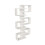 (White) Rozalin Floating Bookcase with Geometric Shelves 1
