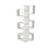(White) Rozalin Floating Bookcase with Geometric Shelves 7