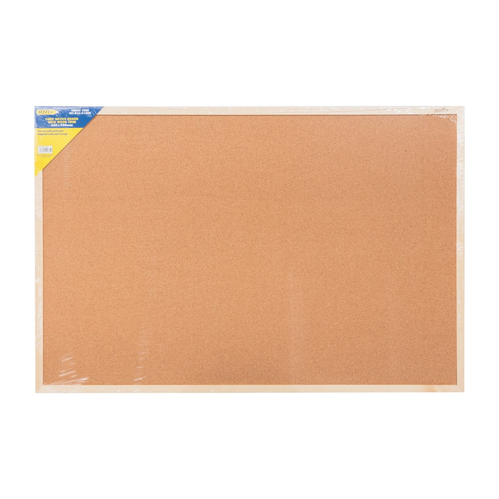 Cork Notice Board 600X900MM Wood Trim