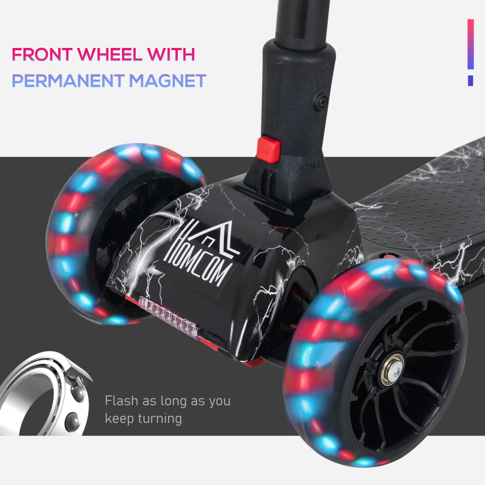 homcom-child-3-wheel-scooter-light-music-water-spray-rechargeable-3-6-yrs-black
