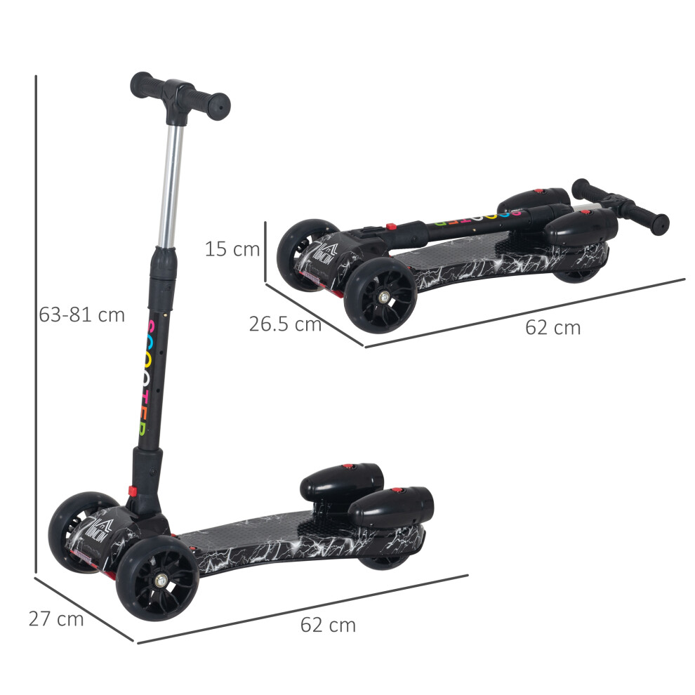 homcom-child-3-wheel-scooter-light-music-water-spray-rechargeable-3-6-yrs-black