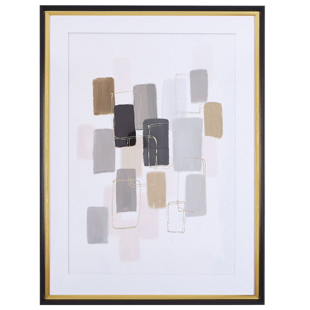 Framed Wall Print AREZA Abstract Motif 60 x 80 cm Multicolour