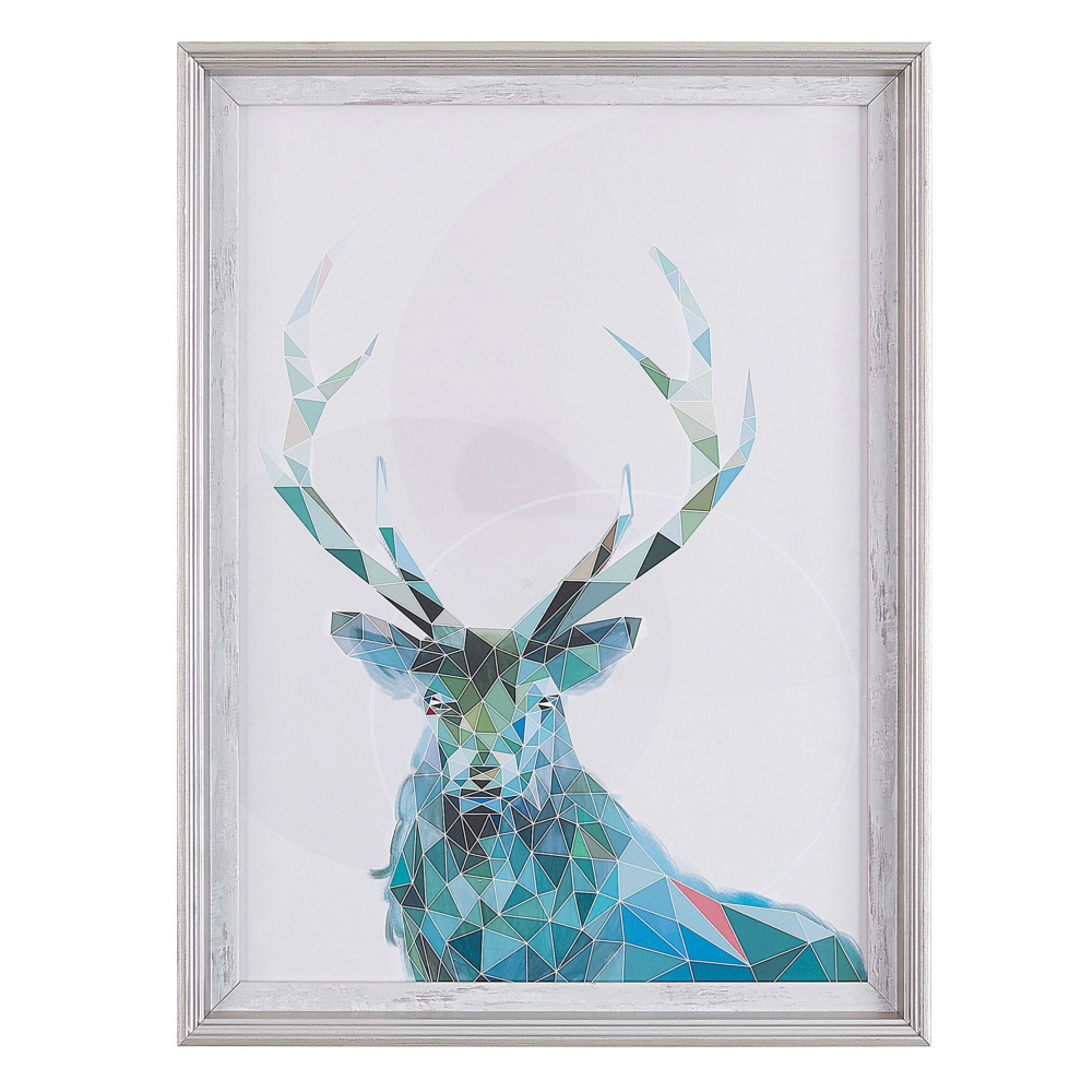 Framed Wall Print KAYES Animal Motif 30 x 40 cm Blue