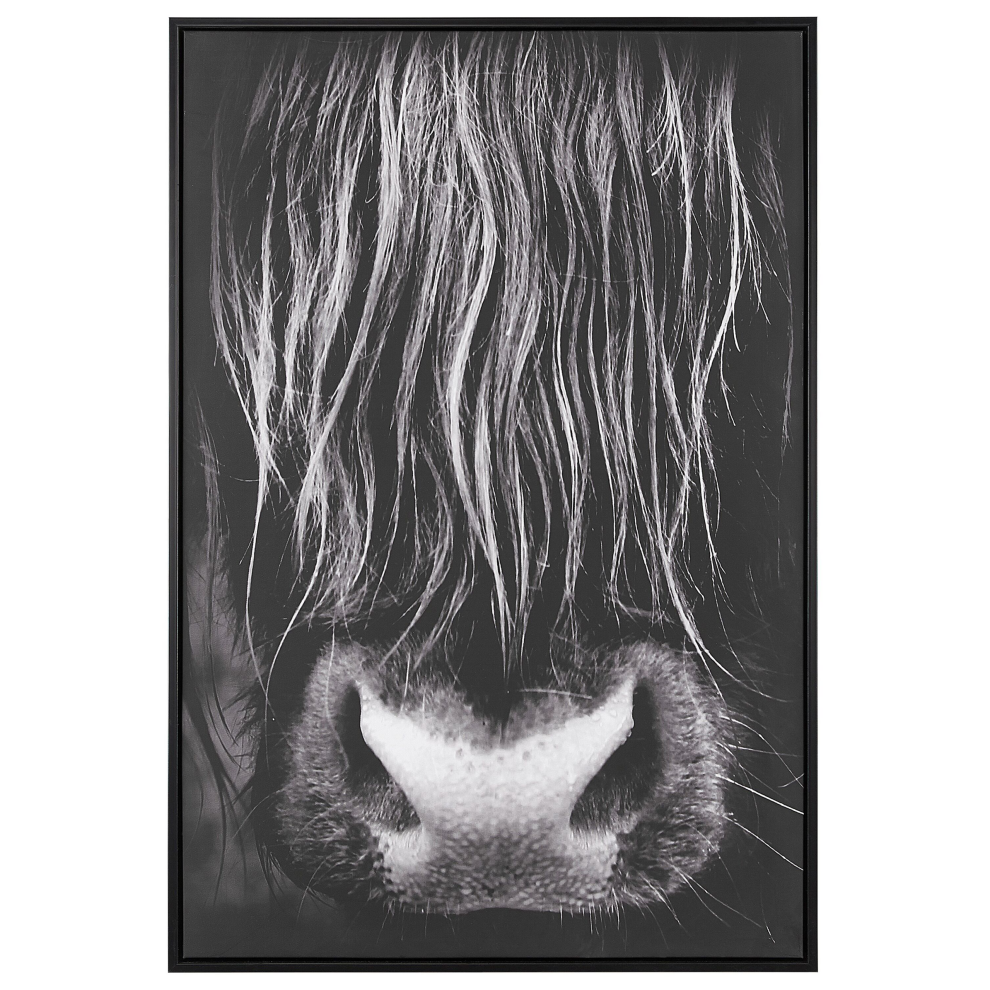 Canvas GALEATA Animal Motif 63 x 99 cm Black