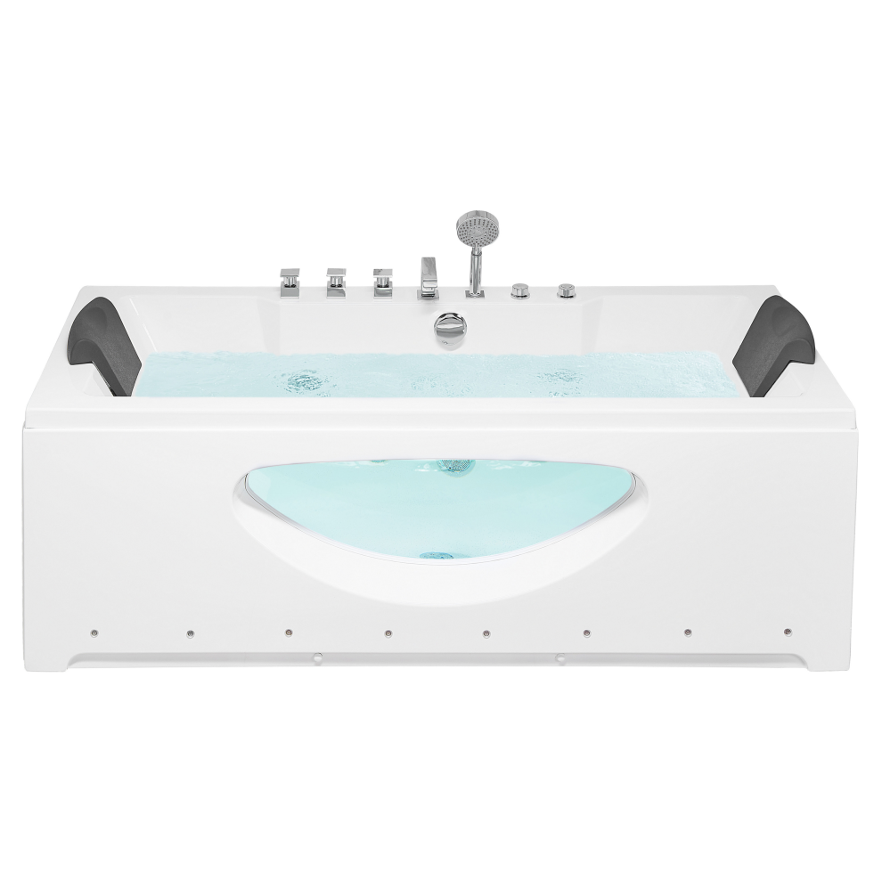 Hot Tub Bath with LED 1700 x 800 mm White HAWES