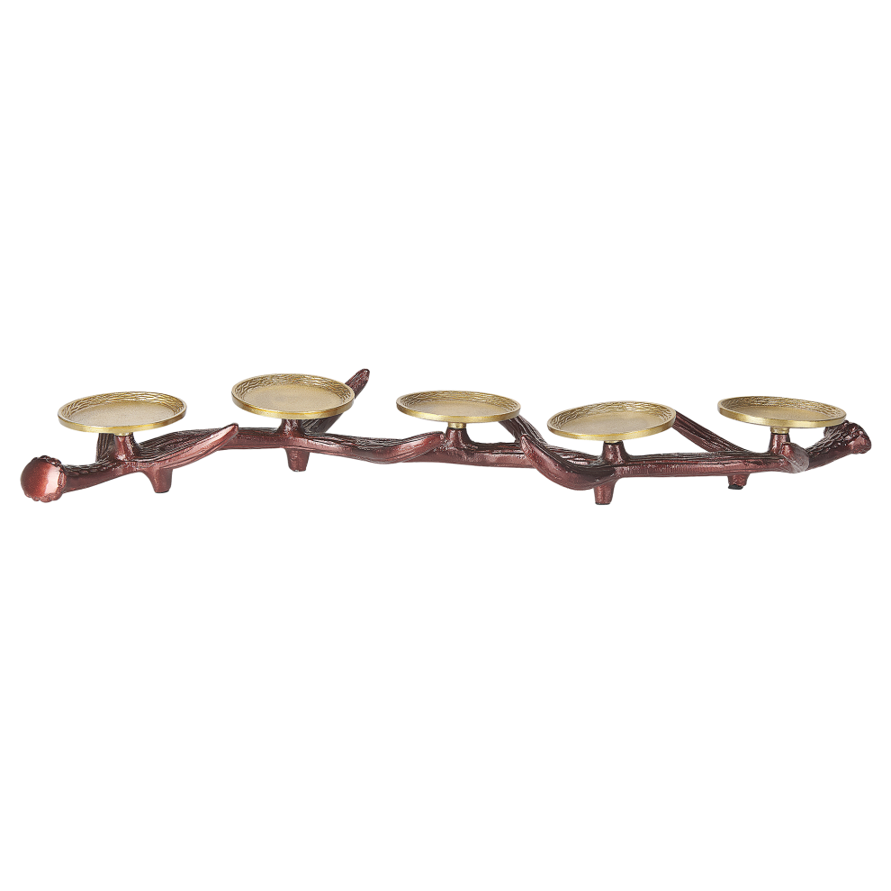 Candle Holder CLEONAE Metal 7 cm Brown