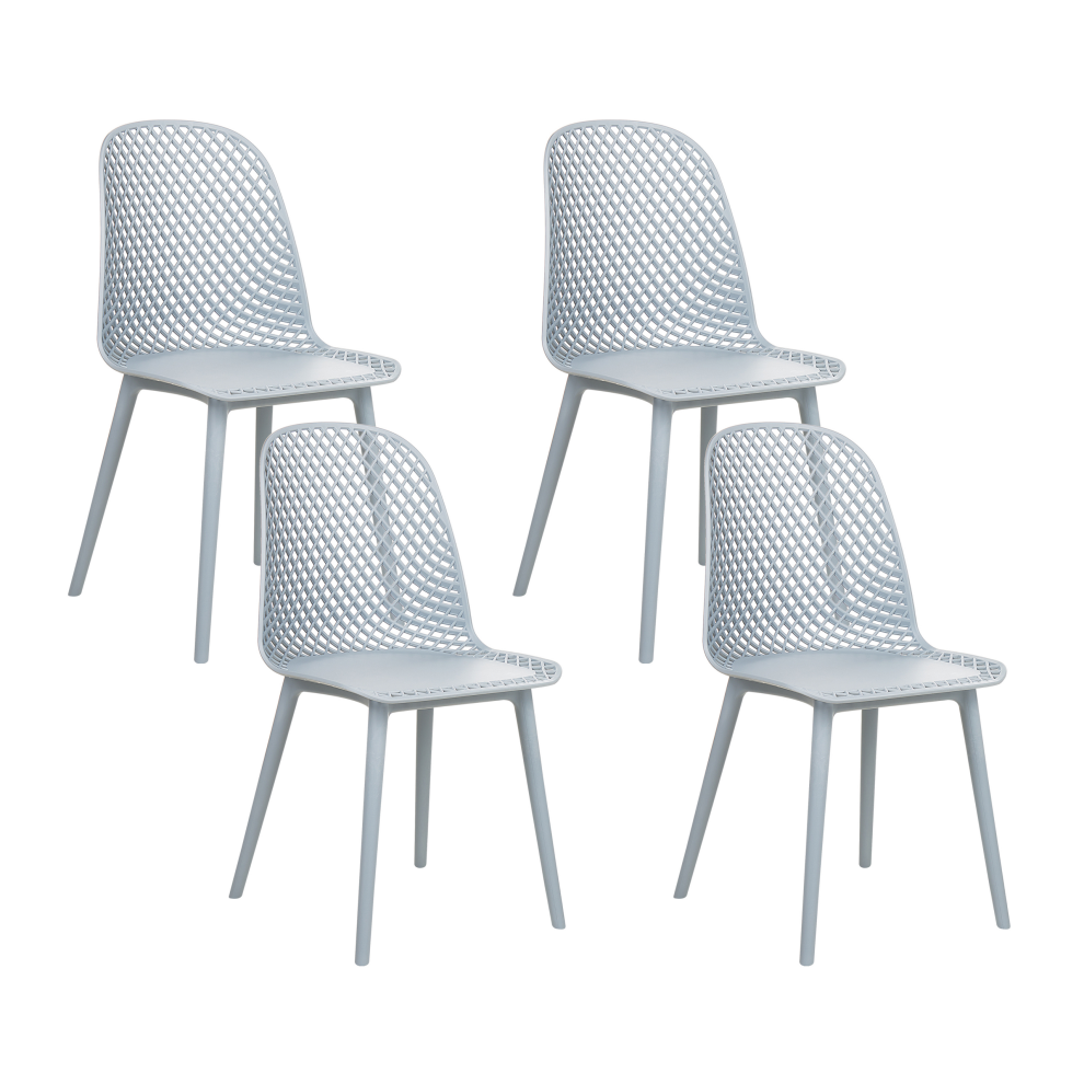 Set of 4 Dining Chairs EMORY Light Blue
