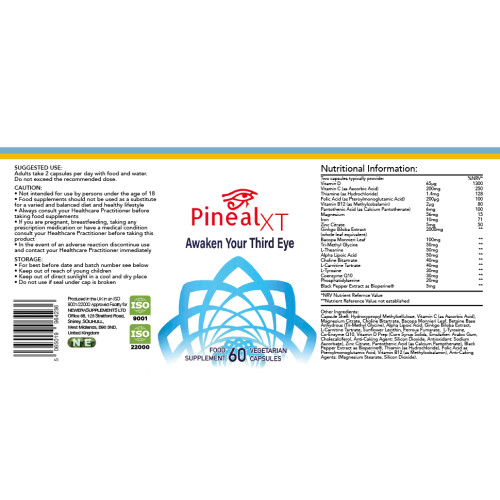 Pineal XT Awaken your third eye, 60 capsules , Brain Nootropic 2