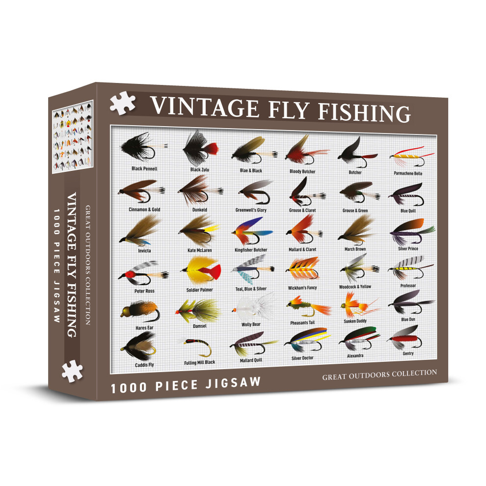 Coach House Outfitters Vintage Fly Fishing 1000 Piece Jigsaw Puzzle