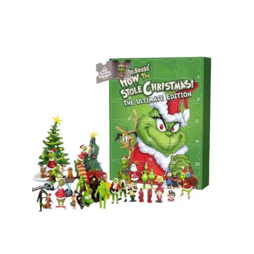Goplushtoy Grinch Christmas Countdown Calendar 24 Days Surprise Toys Xmas Gift